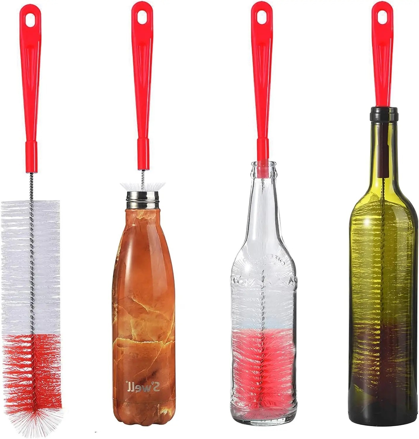 16 Inch Long Bottle Brush Cleaner for Washing Wine/Beer/Sport Well/Thermos/Glass