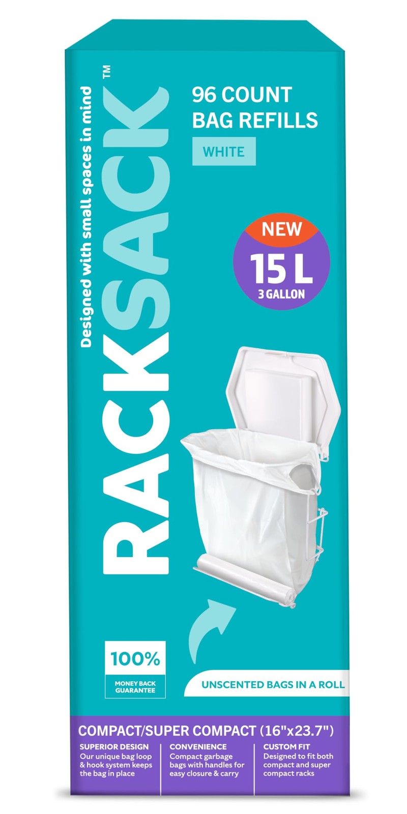 Rolled Bag Refills White 96’s