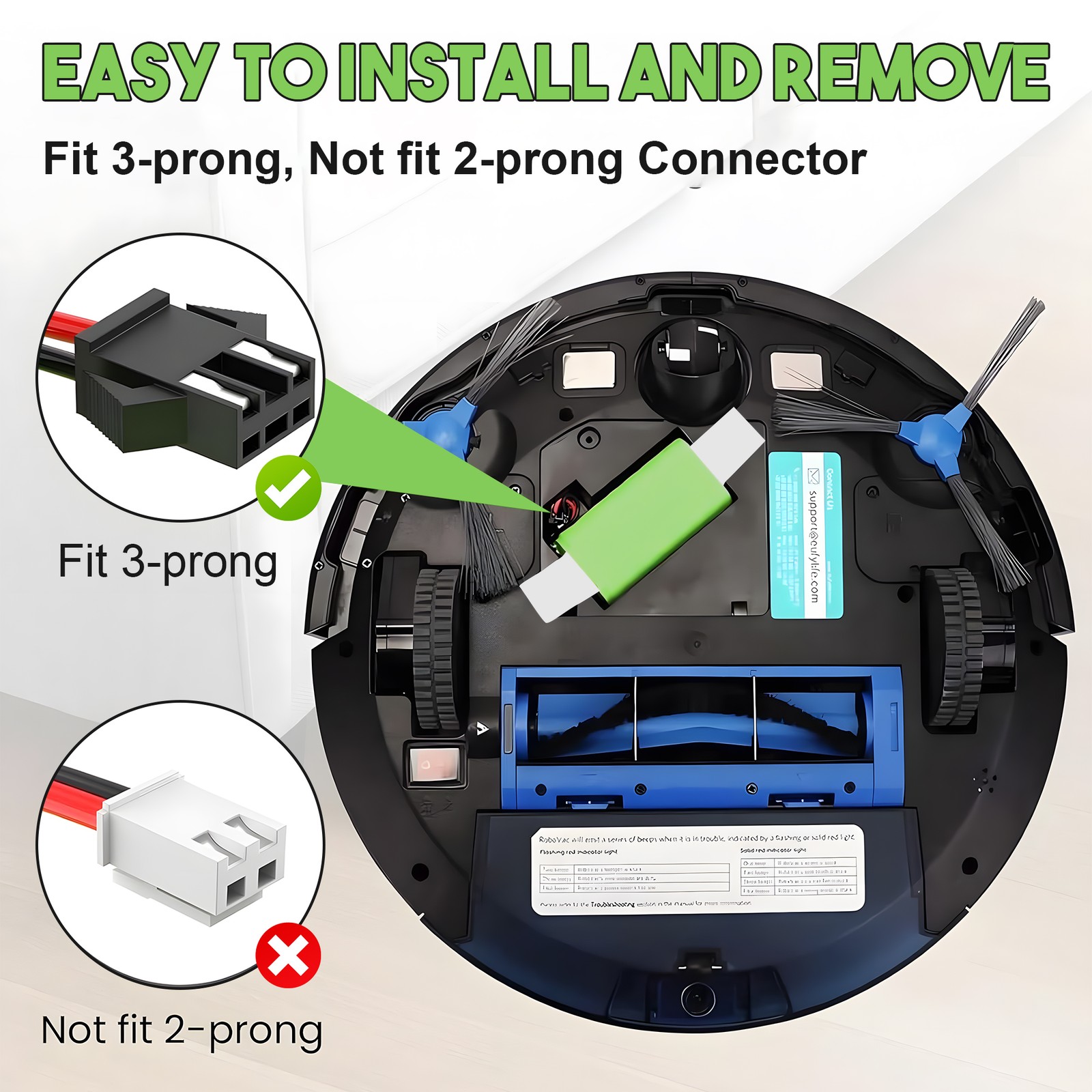 5.0Ah N79 Battery Replace For Ecovacs Deebot N79S, N79SE, 500, DN622, Deebot 661