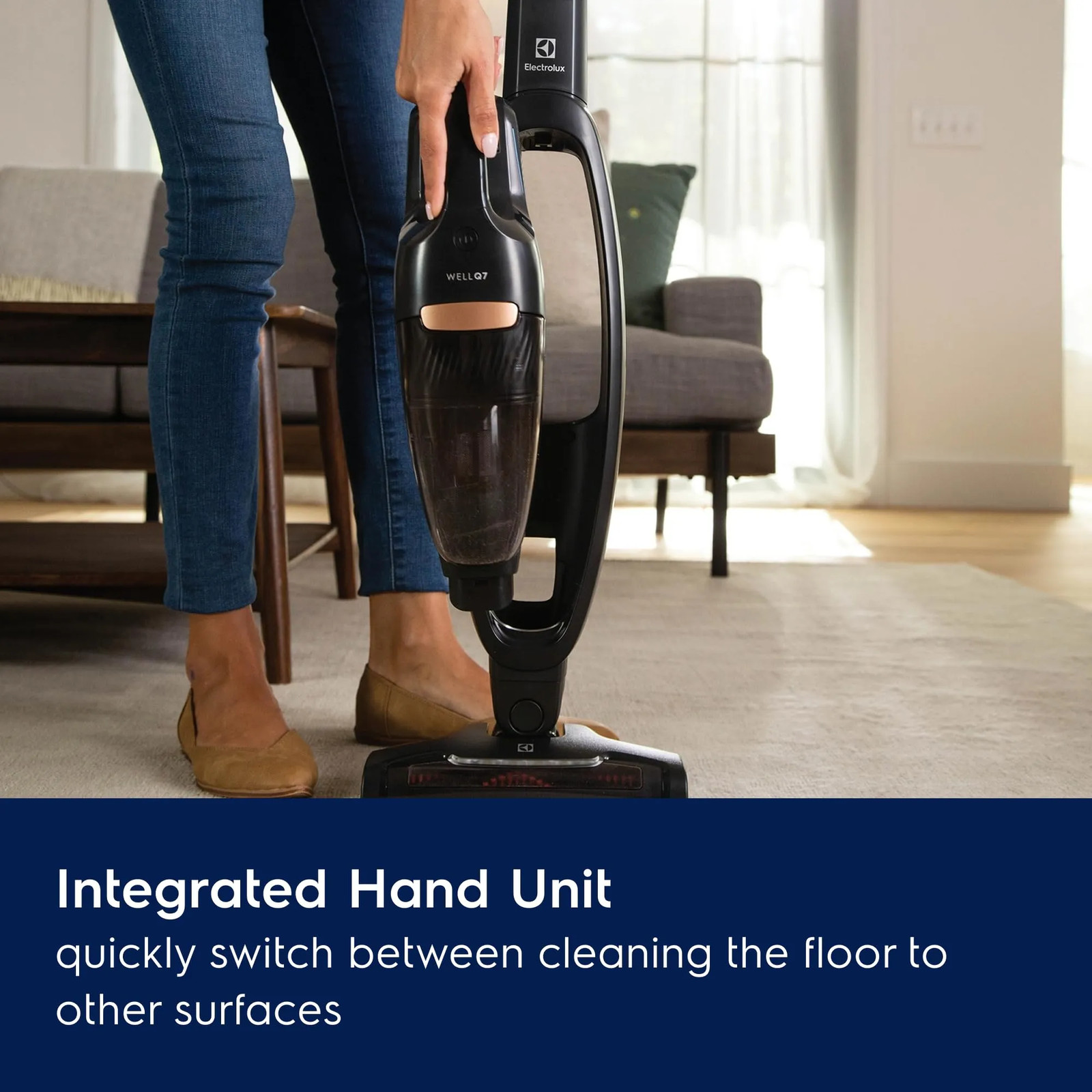 Electrolux EHVS35S2AU WellQ7 Cordless 2-in-1 Vacuum 50-Min Run Time Granite Gray