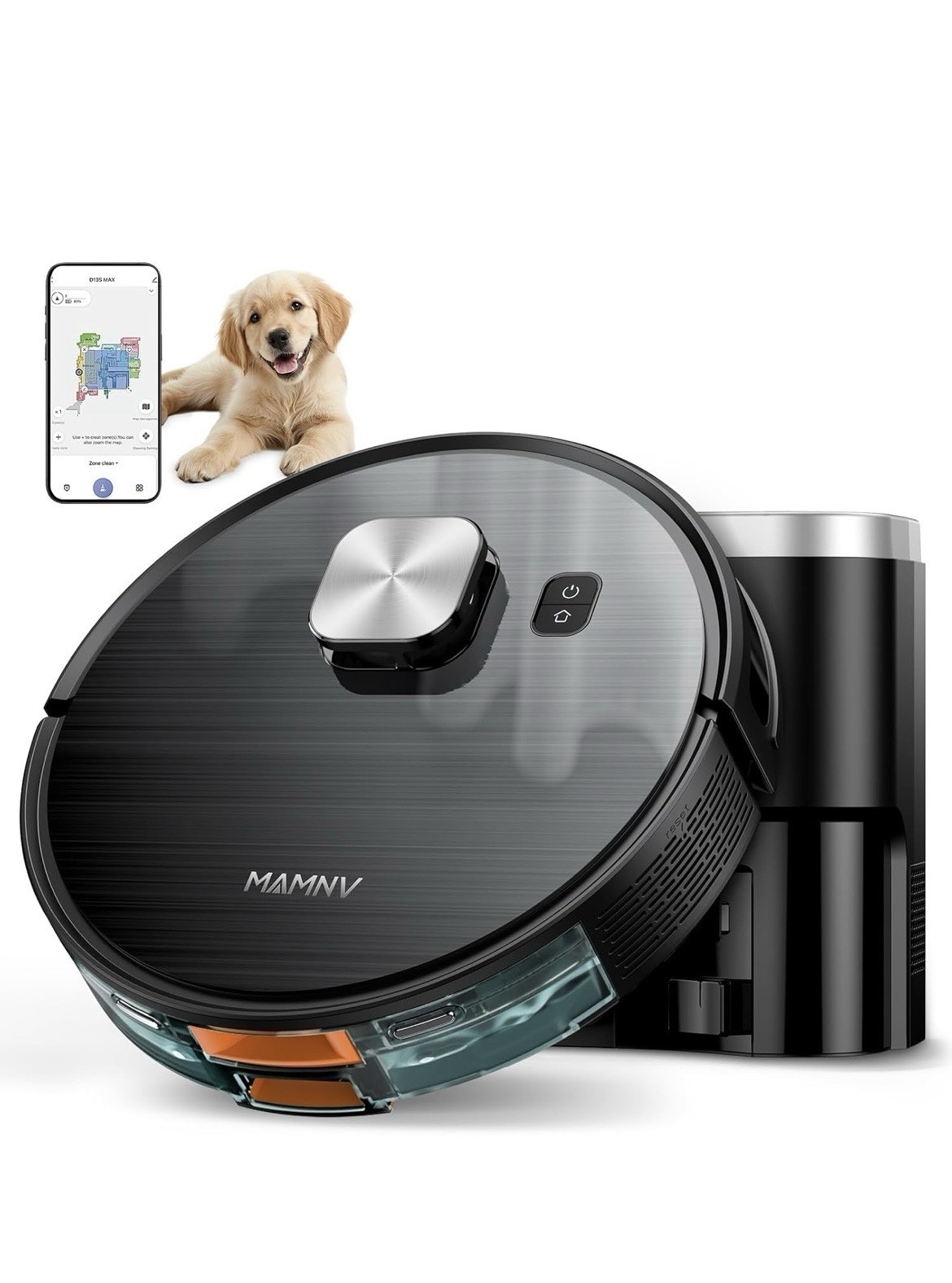 MAMNV D13S MAX LiDAR Laser Mapping Self-Emptying Robot Vacuum Mop 160min