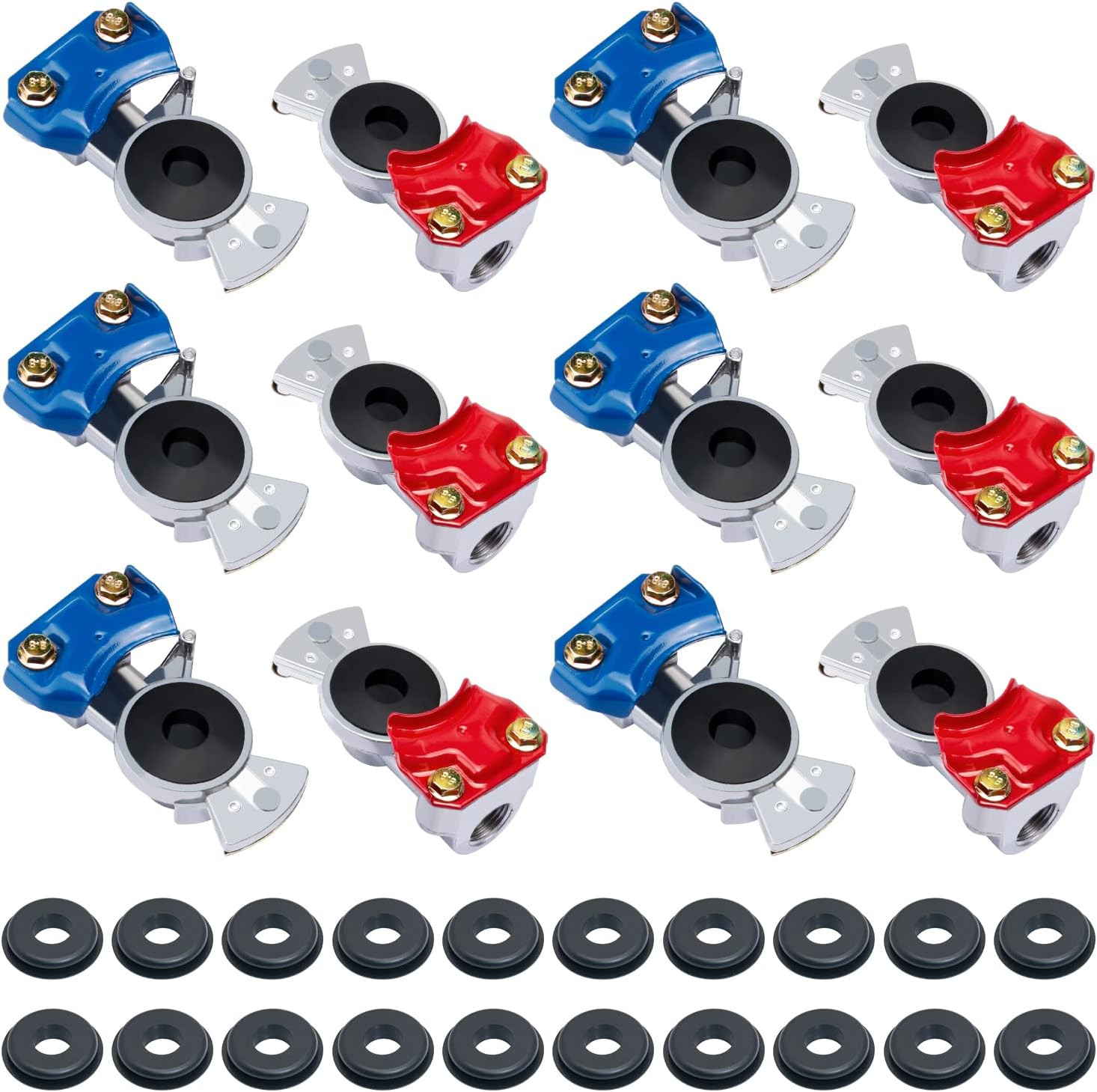 12 Pcs Glad Hands and 12 Pcs Gladhand Handles and 20 Pcs Gladhand Seals Kit for