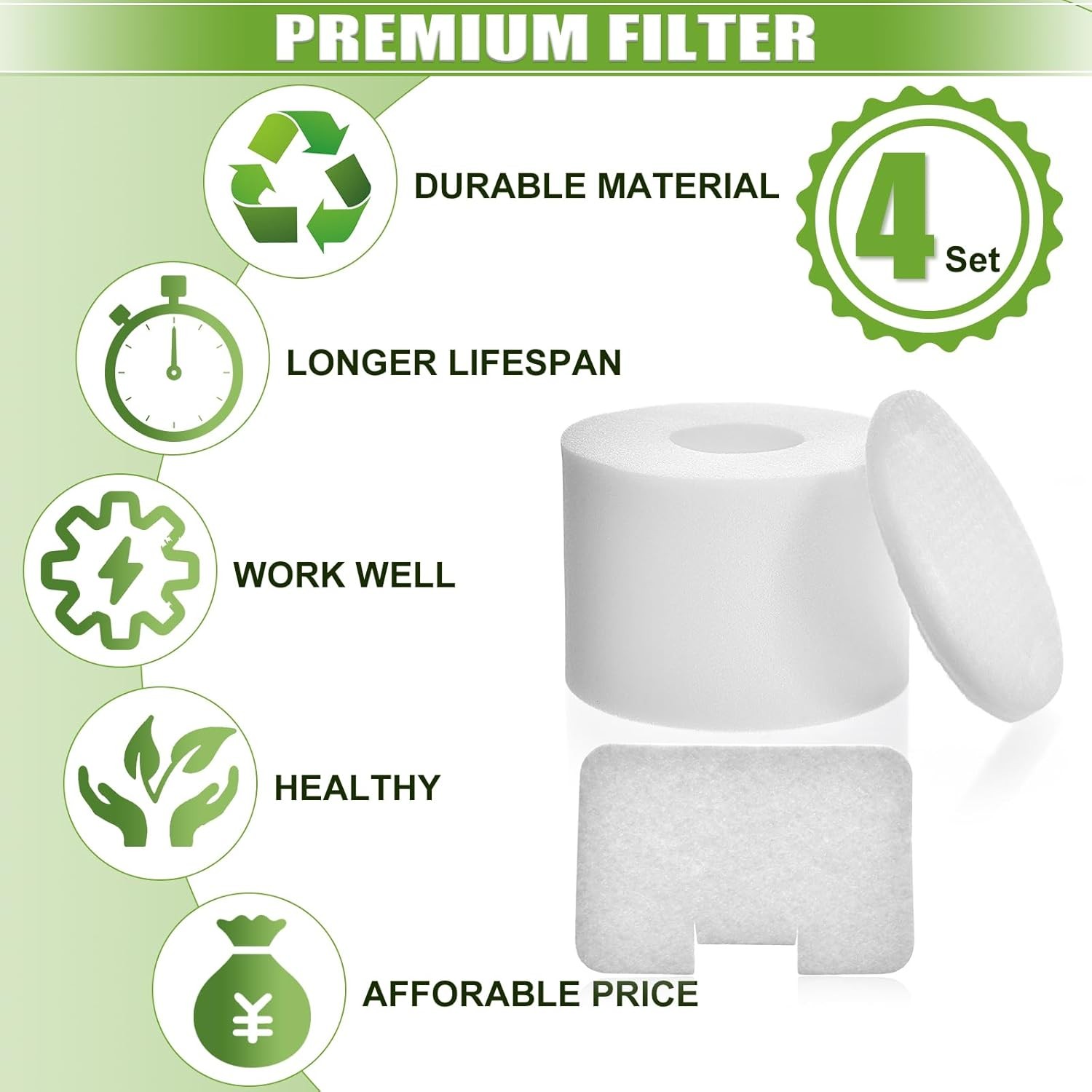 4 Pack NV4626 Filter Replacement for Shark Navigator Deluxe NV42 NV4226 NV42 31