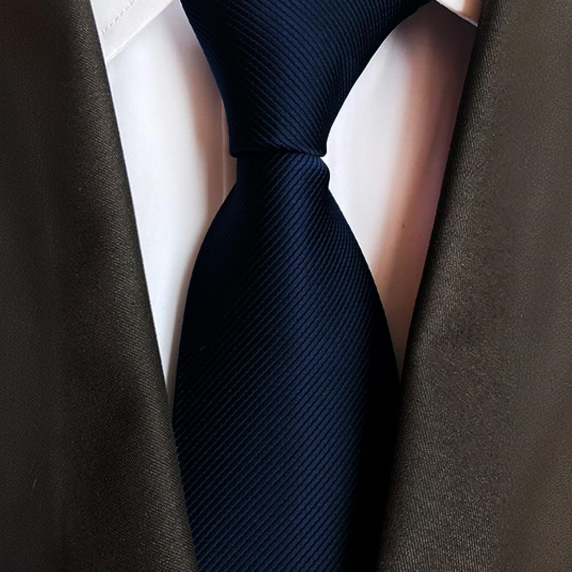 Men’S Ties Classic Solid Pure Color 3.15″ (8CM) Mens Necktie, Premium Formal Bla