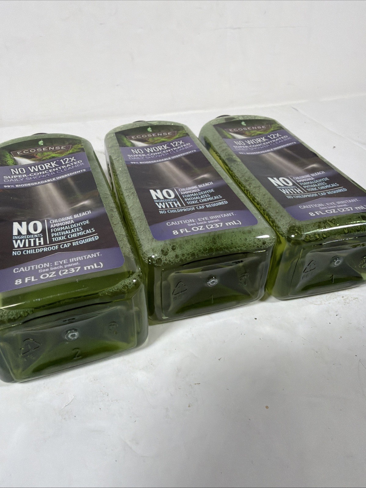 (3) Melaleuca EcoSense No Work 12X Concentrated Daily Shower Cleaner 8 Fl Oz