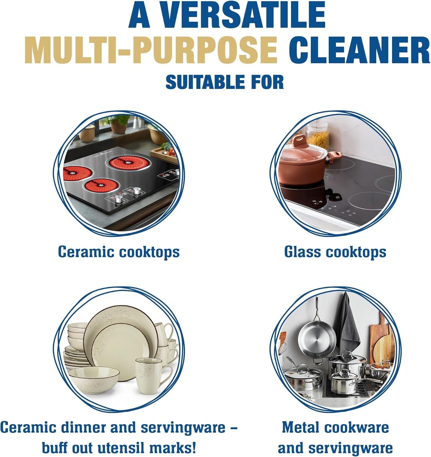 Cooktop Cleaner 2 x13 oz Multipurpose Liquid Stovetop Cleanser – Safe for Use…