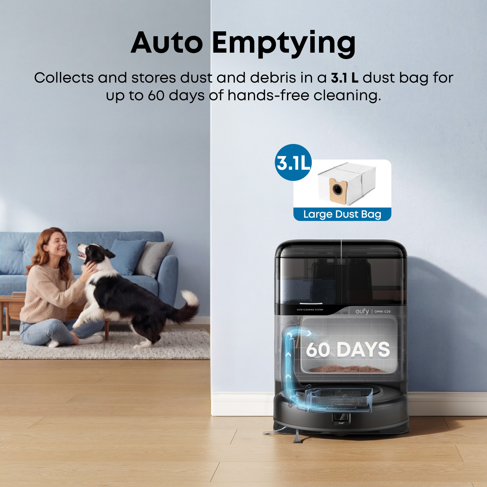 eufy Robot Vacuum and Mop Combo C20 + Cleaning Solution-Certified Refurbished