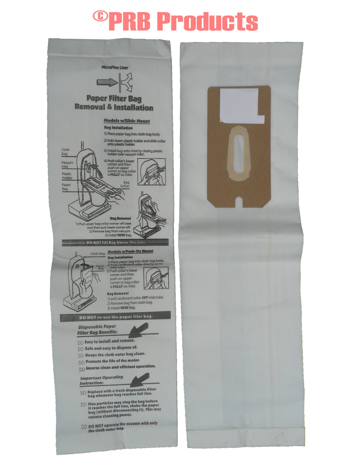 Oreck XL CCPK8 Allergen Upright Vacuum Cleaner Bag Model Classic Silver Pilot
