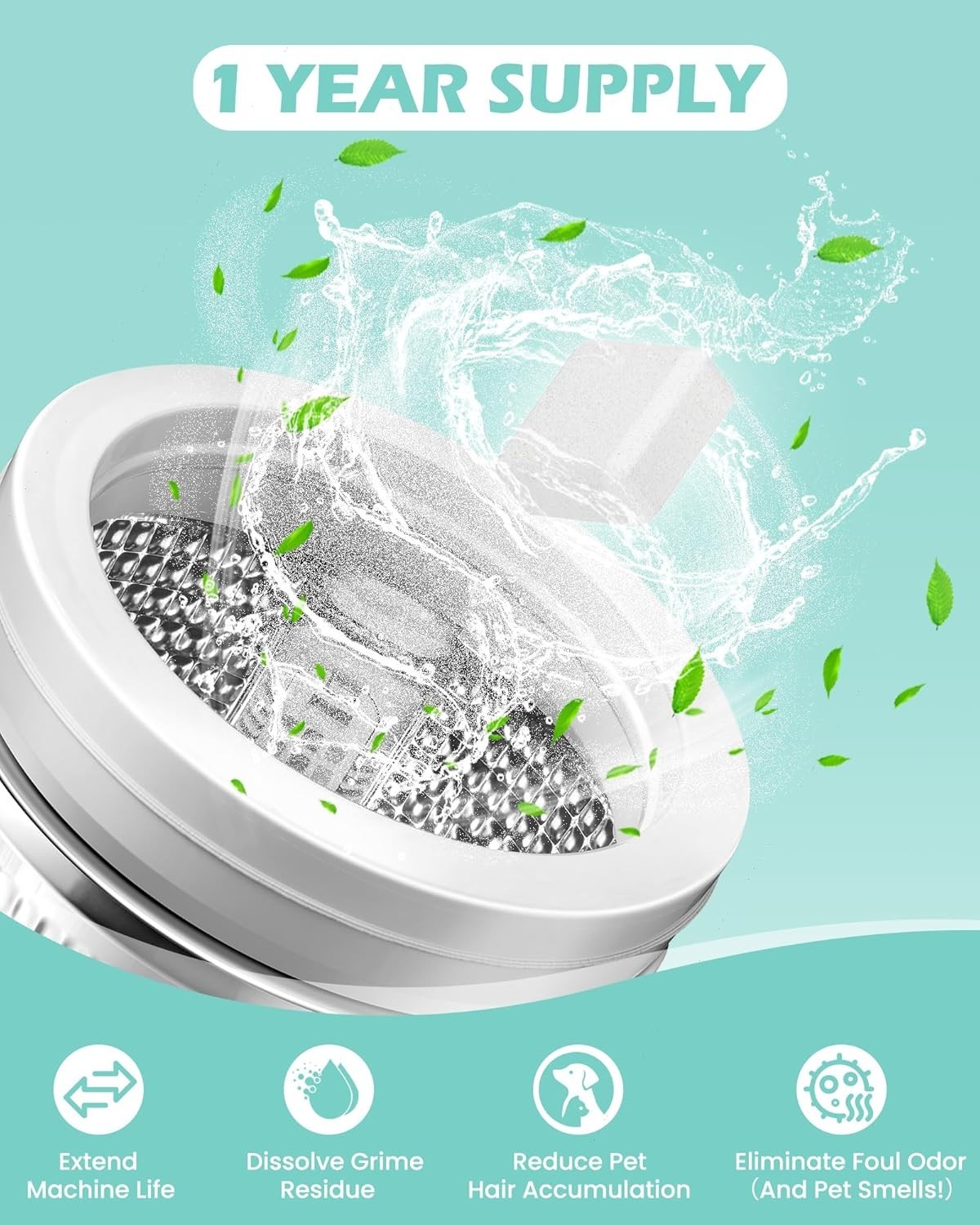 Uproot Clean Washing Machine Cleaner Tablets – 24 Pack