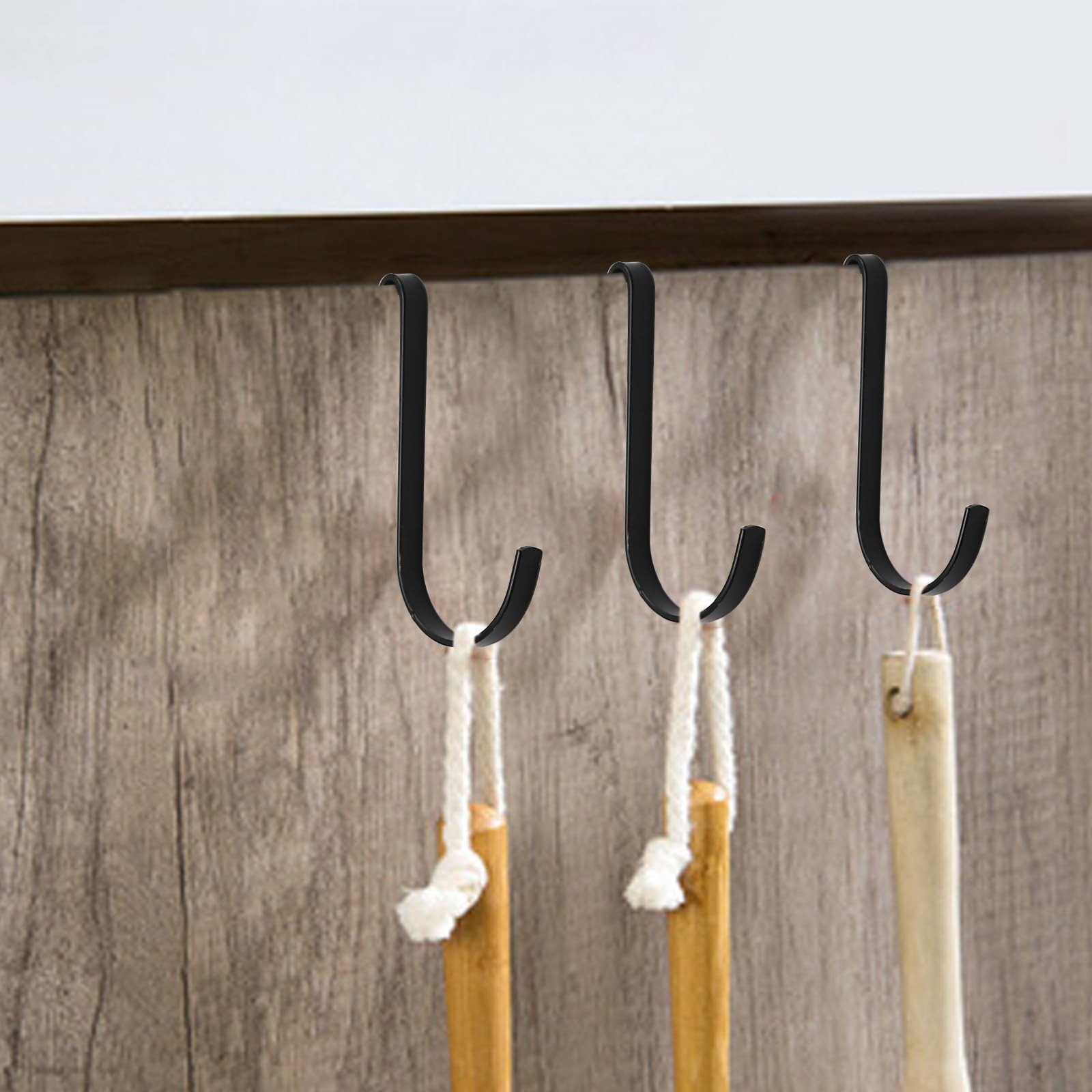 20 Pcs 1.1 inch S Shaped Hanging Hooks, Black Snap-On Hooks, Stainless Steel …