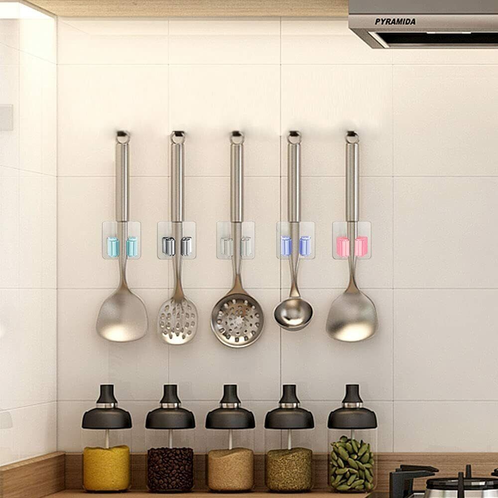 4Pcs Wall Mount Mop Holder Broom Holder and Garden Tool Garage Organizer Mop