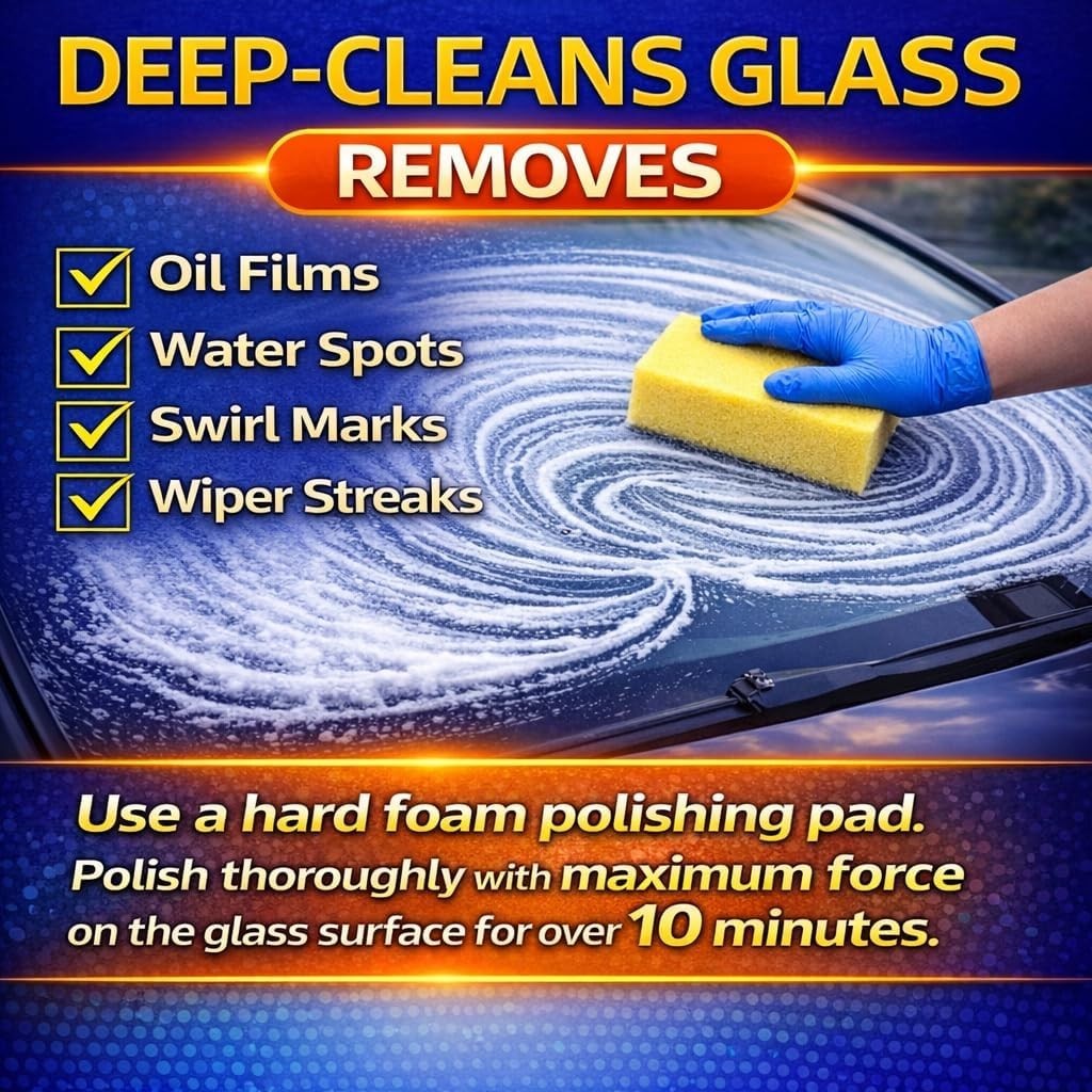 3.3oz 100ml Glass Polishing Liquid – Deep Cleaning & Removes Wiper Marks, Swi…