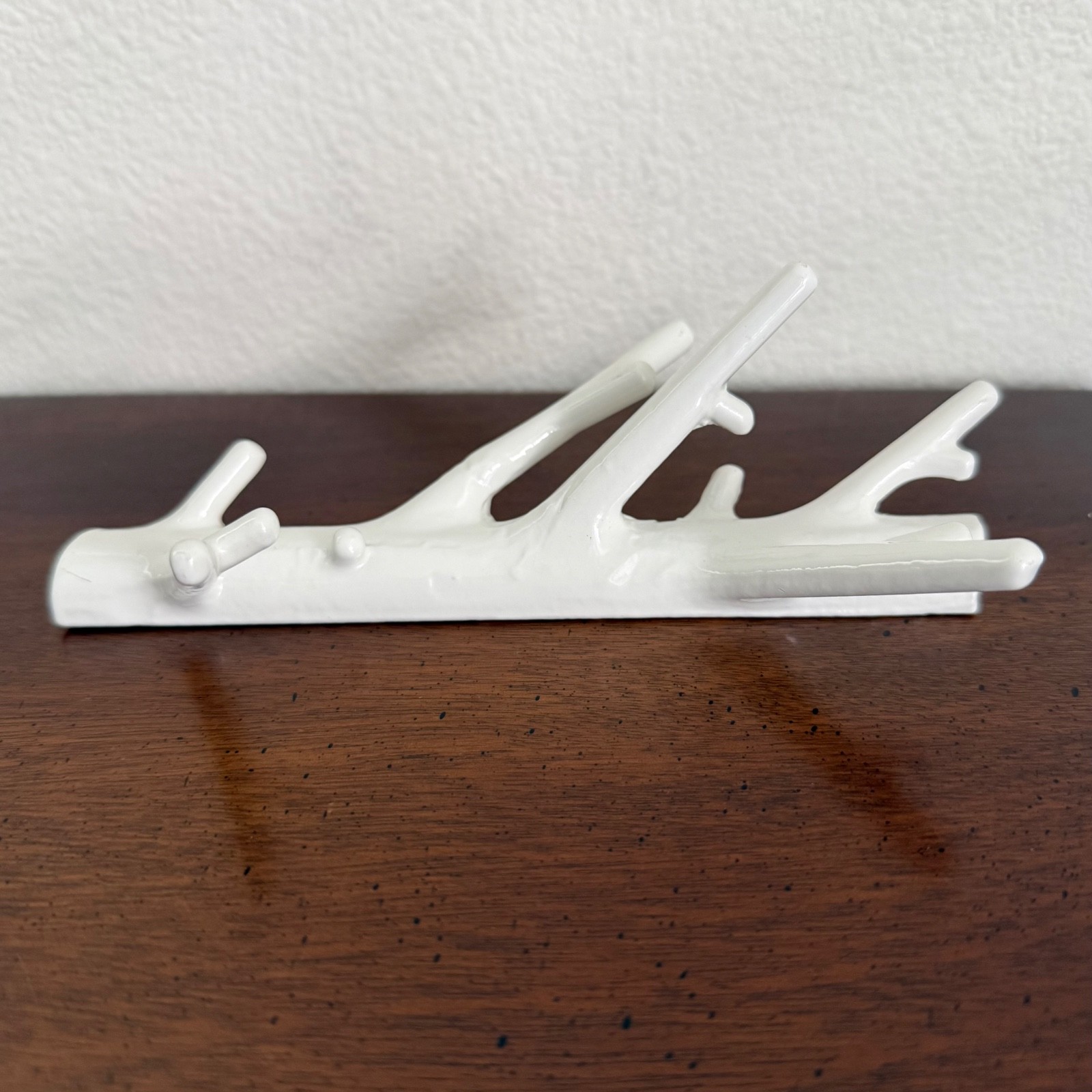 Bosign Branch™ Hook M White Solid Cast Iron Wall Hooks Modern Decor 6.5 Inches