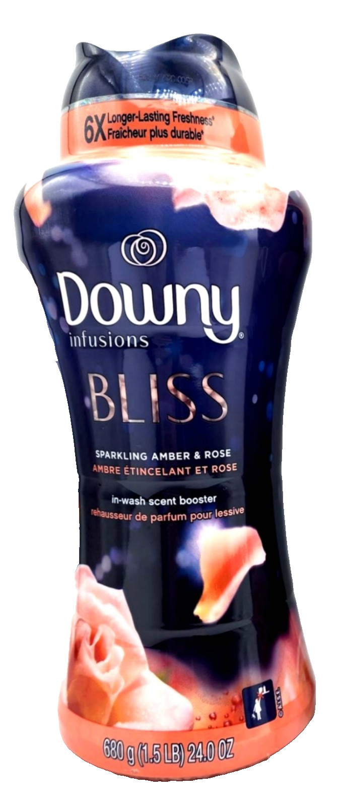 Downy Infusions BLISS Sparking Amber&Rose In Wash Scent Booster Bead HUGE 24 oz