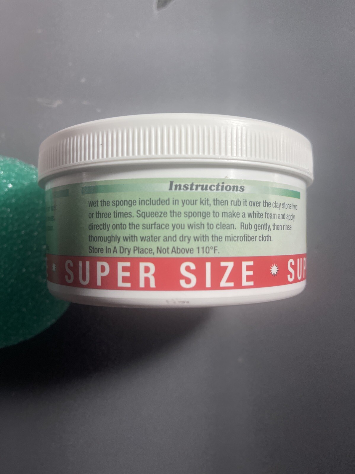 Bio Cleaner All Natural Cleaning Clay Rose Multi Purpose 17.5oz With Sponge NEW