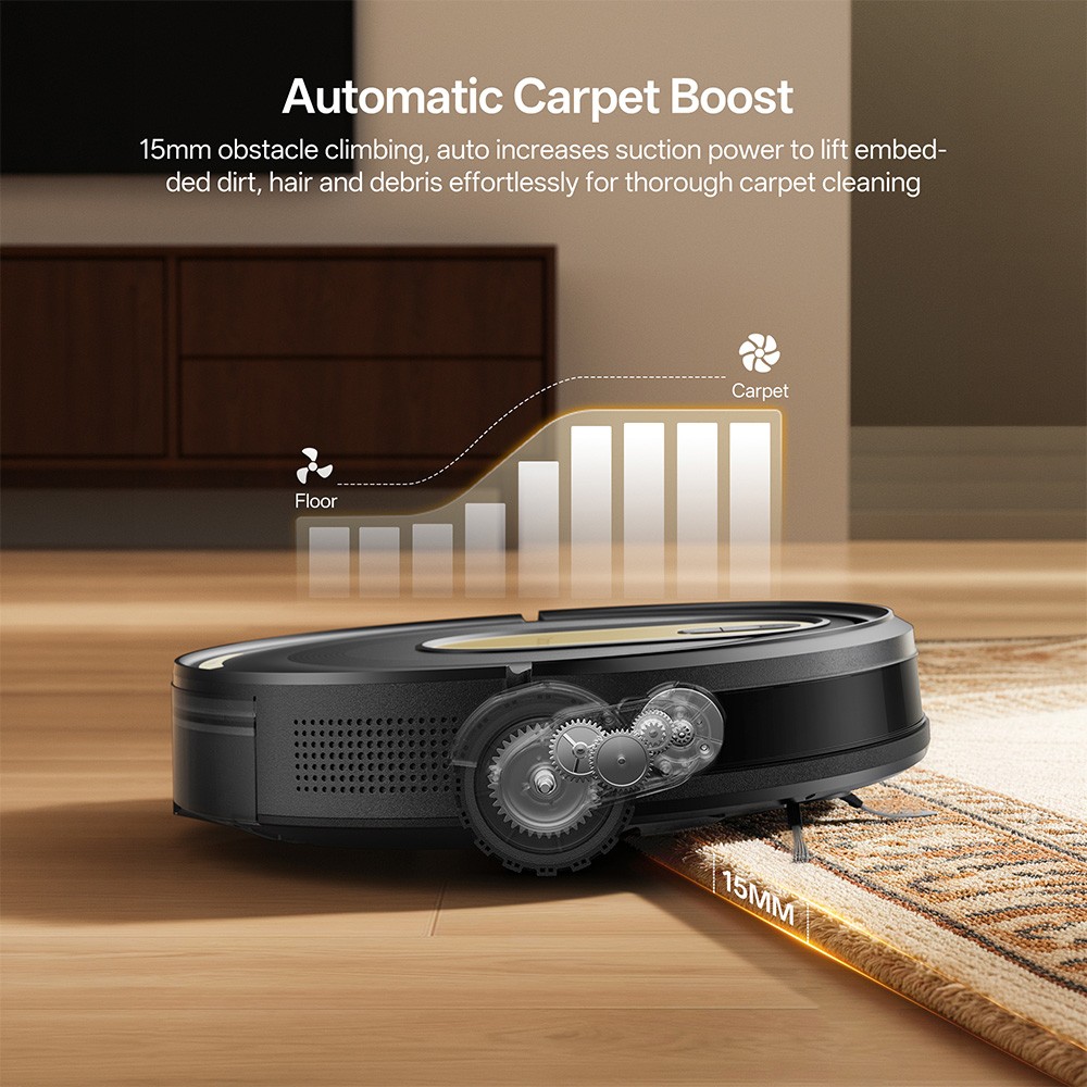 Vactidy W8 Robot Vacuum and Mop 5000Pa Suction,150-Min Runtime,App/Voice Control