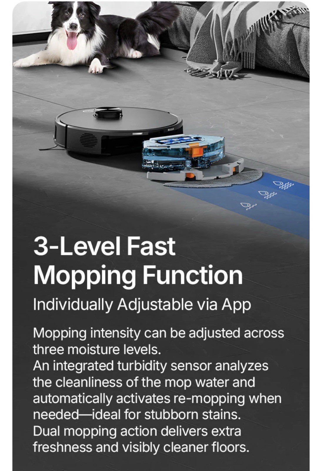 ORYZOM Robot Vacuum V8 Pro Fully Automatic Cleaning w/ Mopping Function & Kit