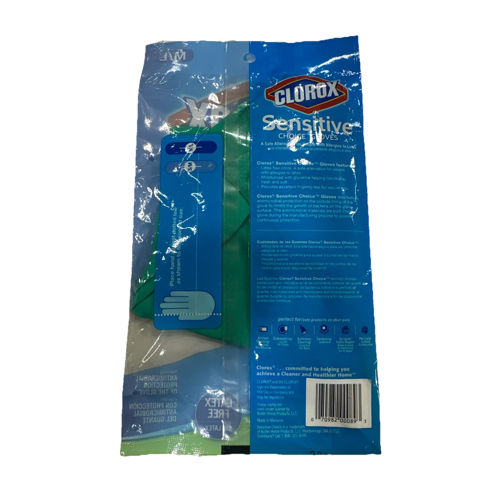2 Packages Clorox Sensitive Choice Cleaning Gloves Latex Free M/L