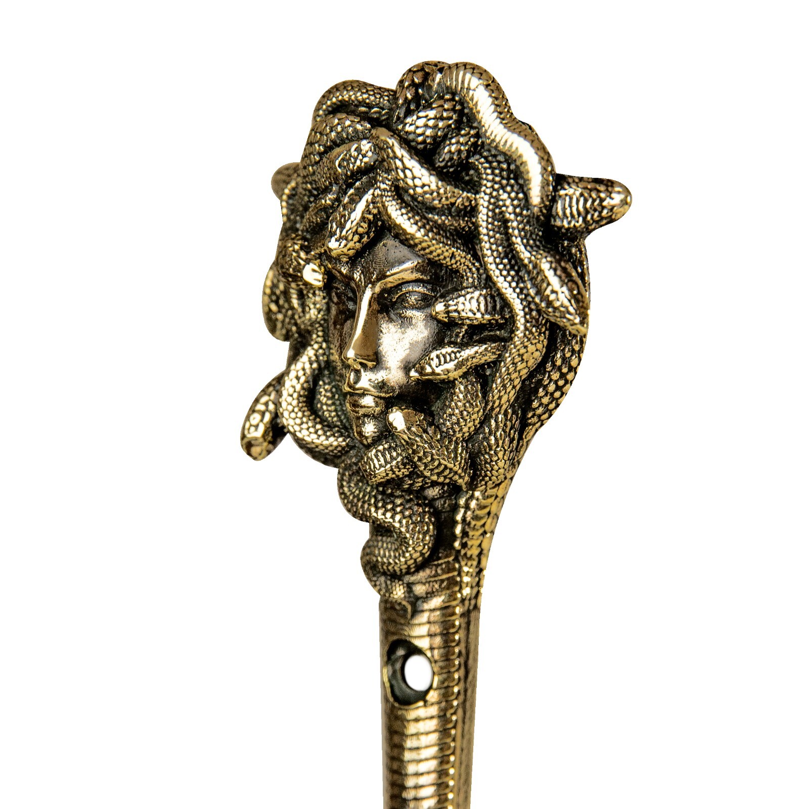 Decorative wall hook Medusa Gorgon, mythological creature, Brass handmade.