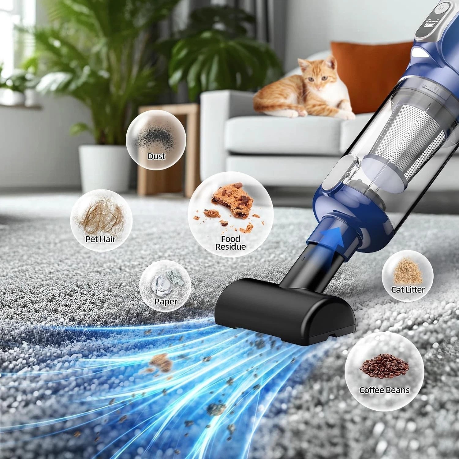 Handheld Vacuum with 7800mAh Battery & LED Light