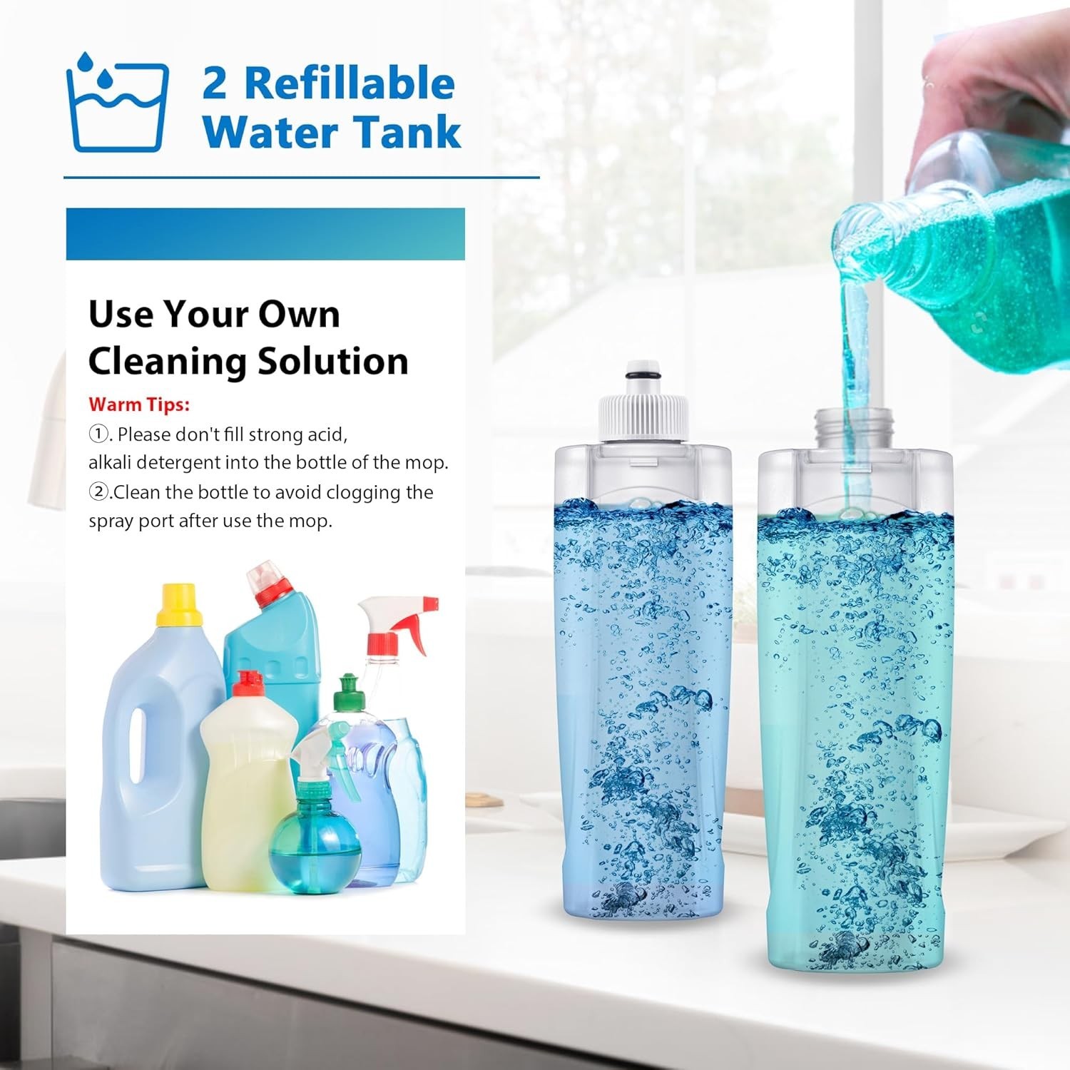 Mexerris Microfiber Spray Mop for Floor Cleaning Wet Dry Mop 360 Degree Spin Mic