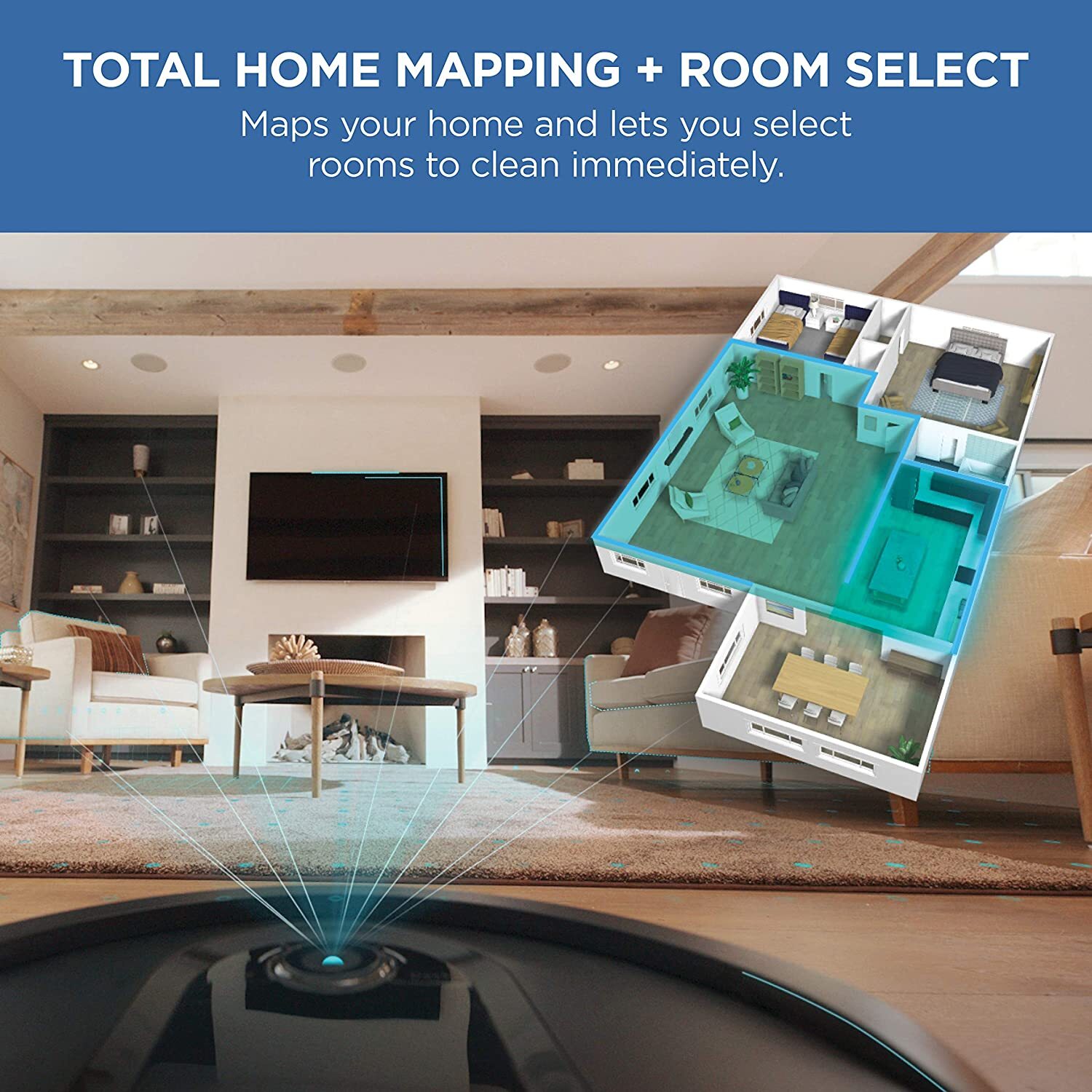 Shark RV1001AE IQ Robot Self Empty XL Vacuum with Self Empty Bagless Base