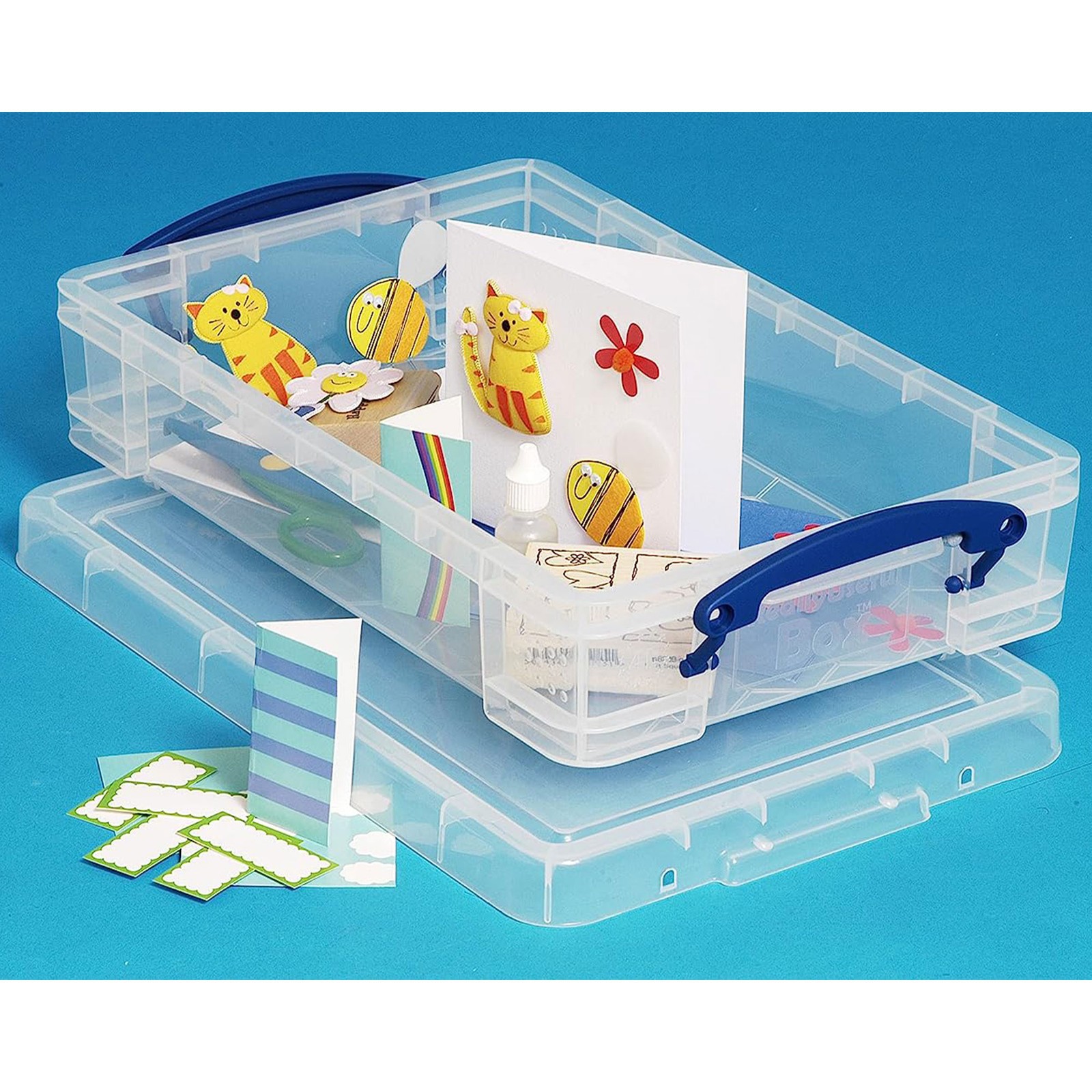 Really Useful Box 4L Storage Container with Lid and Clip Lock Handles, (10 Pack)