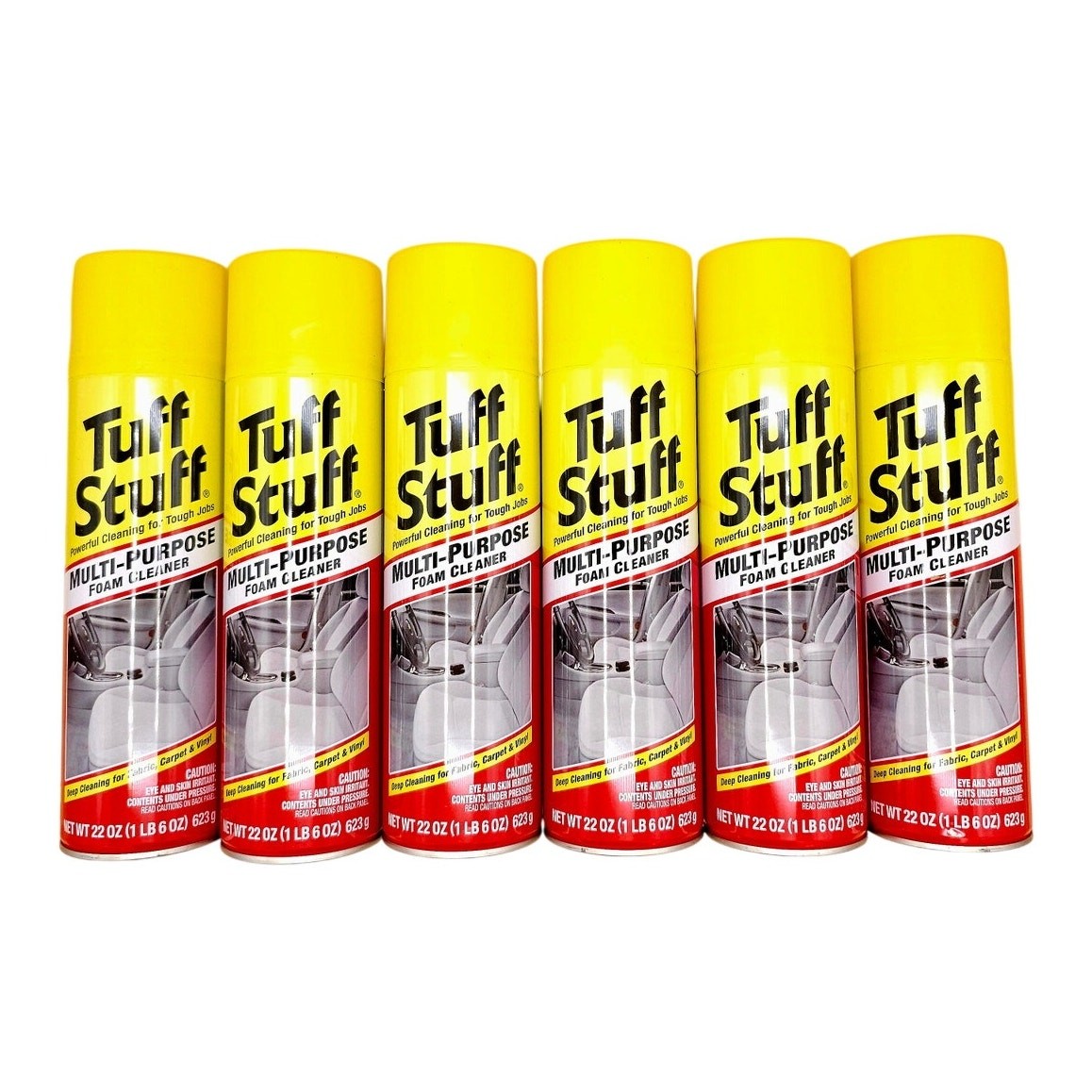 6 Pack Tuff Stuff Multi Purpose Foam Cleaner 22oz – Car Interior & Home – New