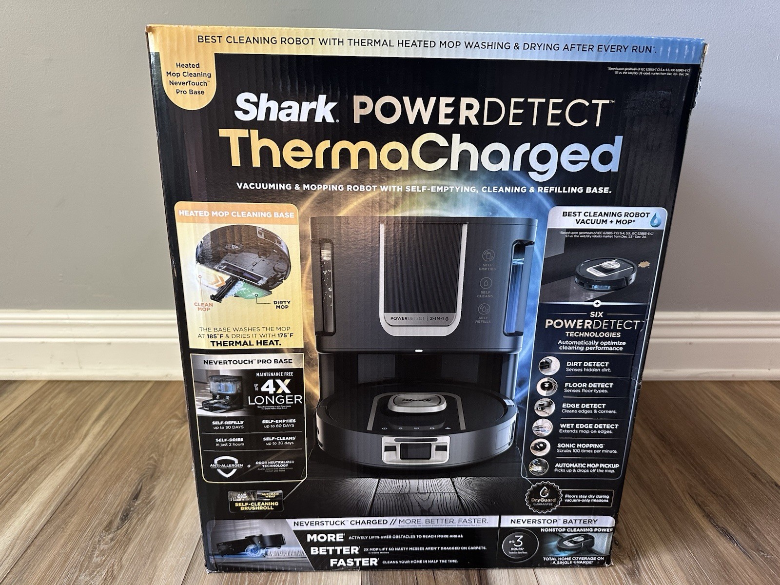 Shark PowerDetect ThermaCharged 2-in-1 Robot Vacuum and Mop with Heated Mop NEW