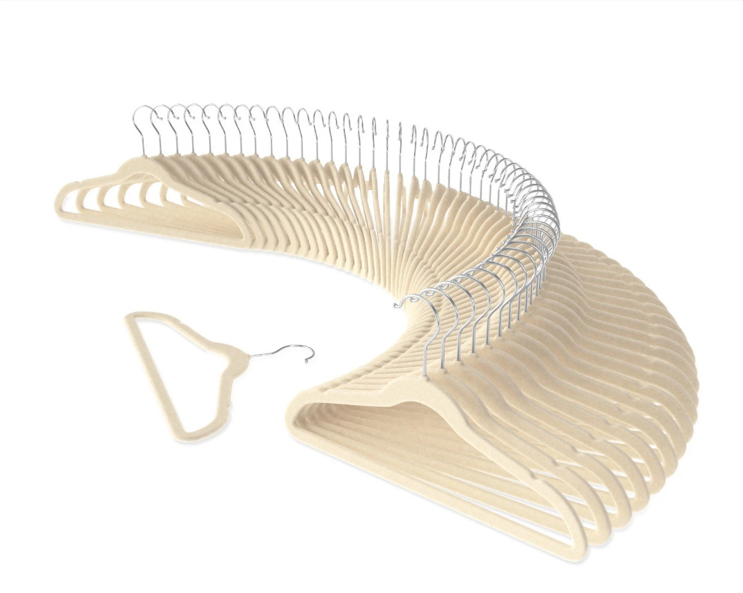 50 Premium Kids Velvet Hangers – 14″ Non-Slip Clothes Hangers for Kids