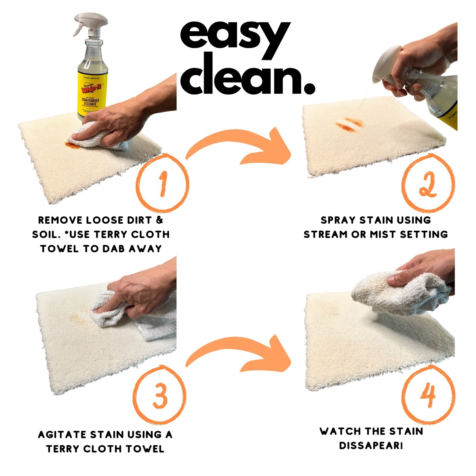 Whip-It Multi Purpose Cleaner & Stain Fighting Kit- 32oz concentrate 32oz Promix