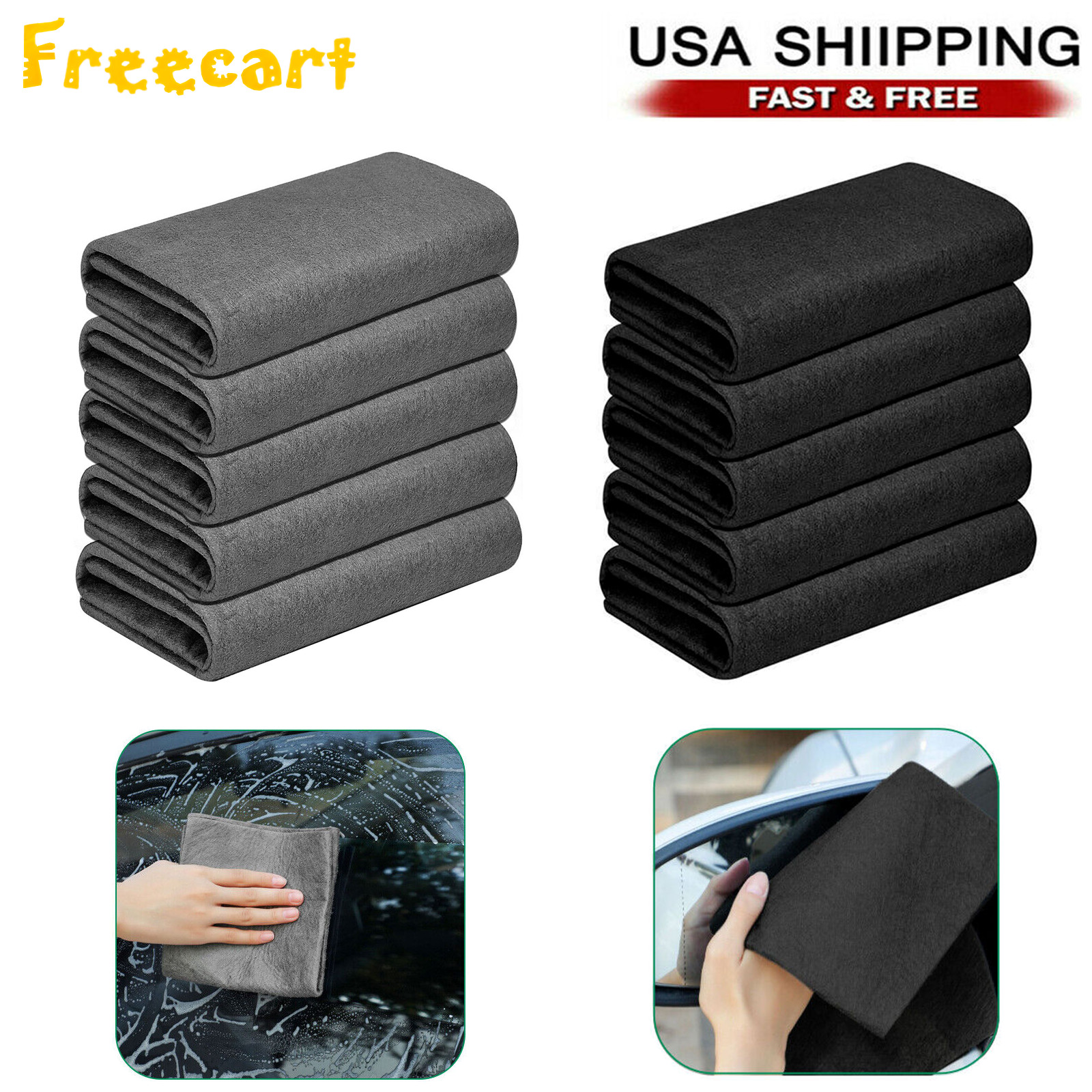 5-20 Thickened Magic Cleaning Cloth Reusable Thicken Microfiber Cleaning Rags US