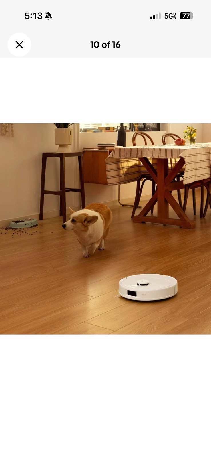 Roborock Qrevo Pro Cordless Robot Vacuum and Mop 6.5″ Cleaning Path White