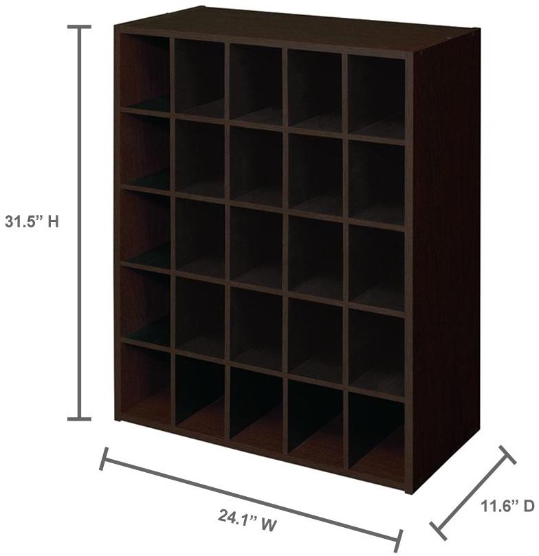 Stackable 25-Cube Cubby Shoes Storage Unit Organizer Bookcase Display Organizer