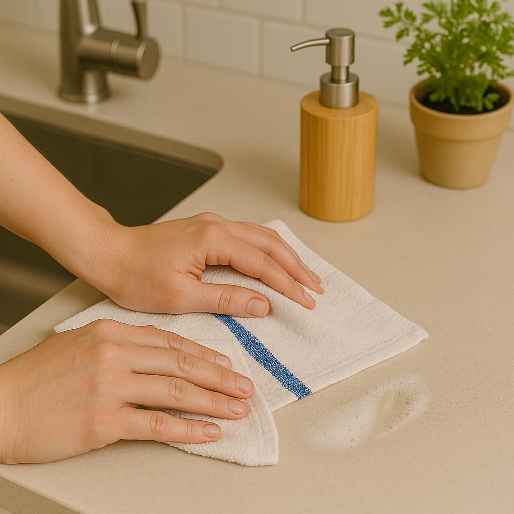 Bar Mop Towels – 12 Pack (16″x19″) – 100% Cotton High Absorbency Kitchen Towe…
