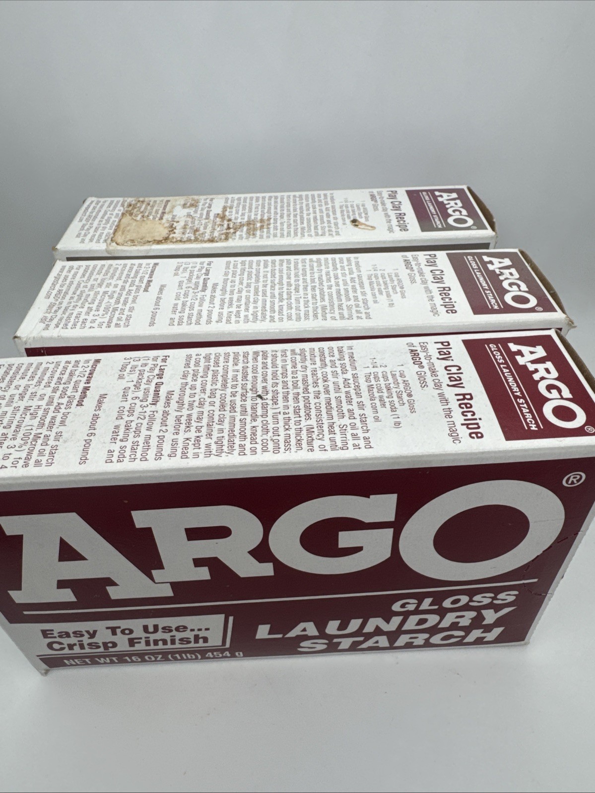 NEW SEAL ARGO Gloss Laundry Starch Red Removes Greasy Spots 16oz BEST 2018