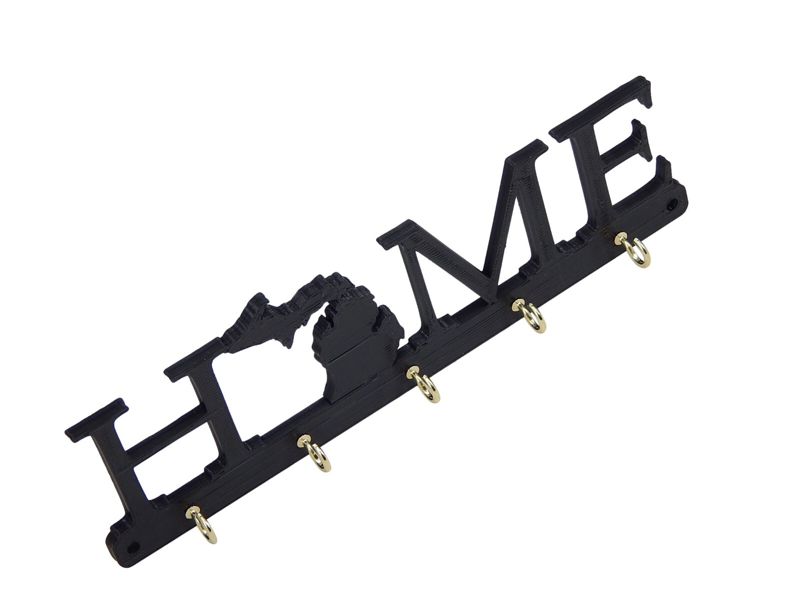 Michigan Home State Shape Key Holder Hanger Rack Hooks Housewarming Wall Gift