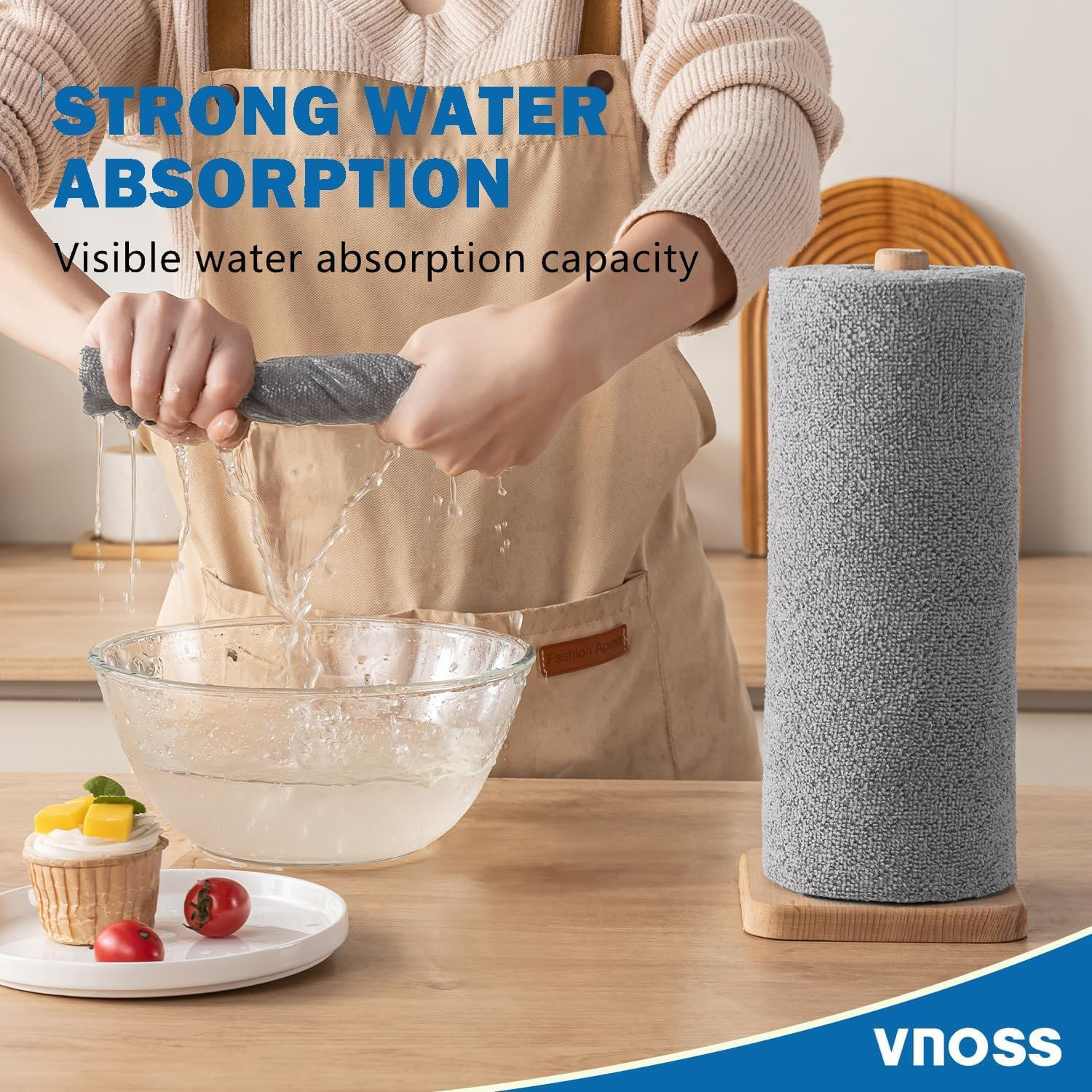 55 Pack Microfiber Cleaning Cloth Roll, Tear Away Reusable Towels, 11″ X 9″, …