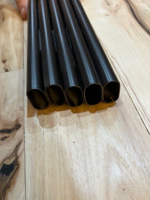 5 pieces – Oval Closet Wardrobe Rod Poles – Dark Bronze 6’ea – 72″ cut to length