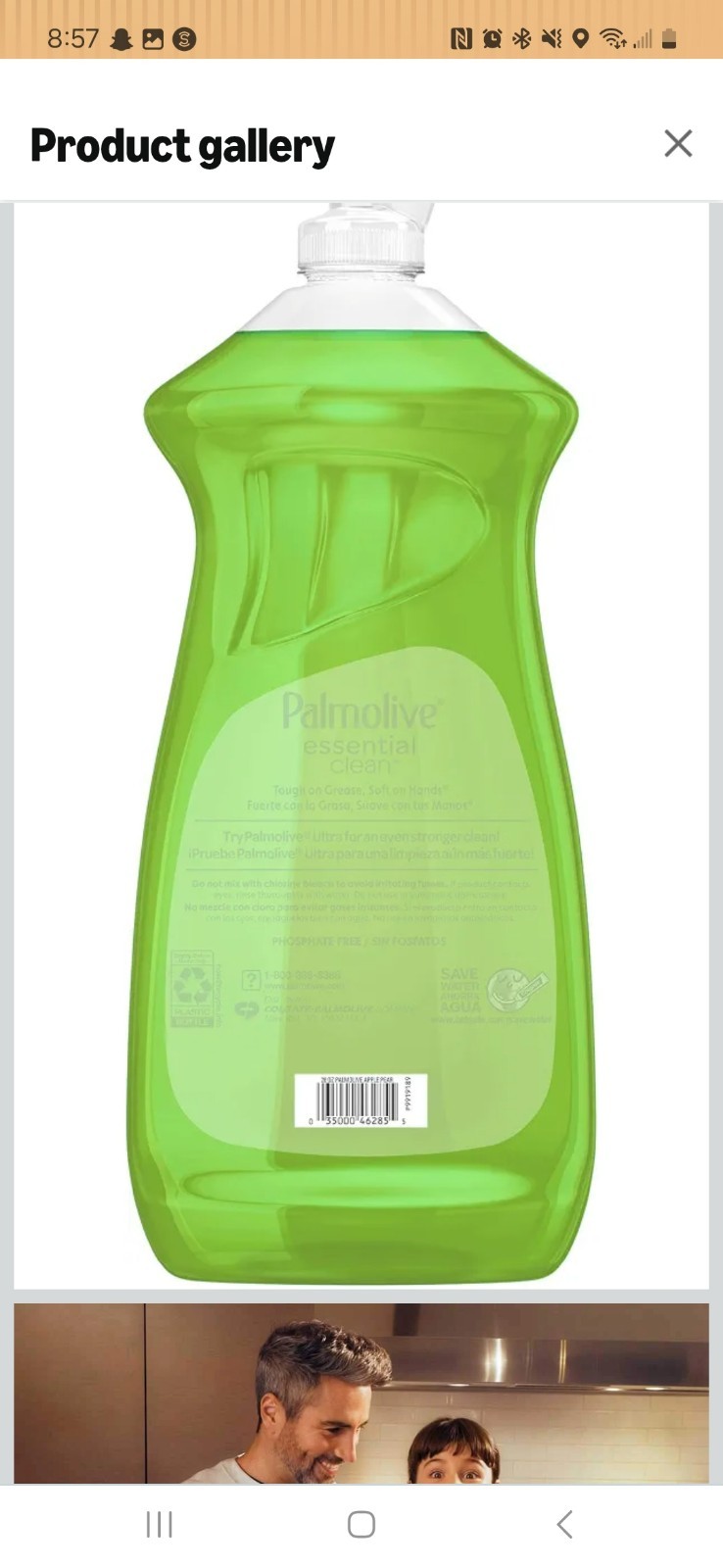 Palmolive Essential Clean Apple Pear Dish Liquid 28 fl oz Tough on Grease
