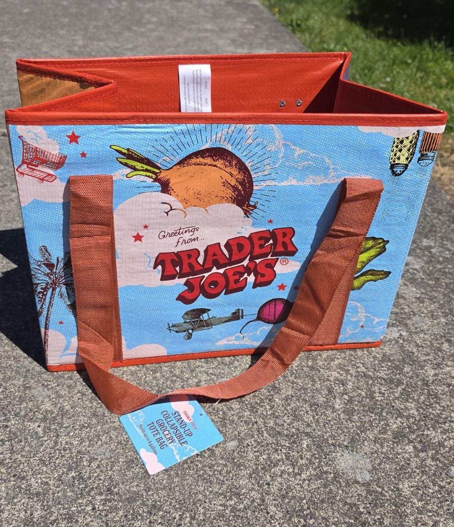 Trader Joe’s Reusable Tote Shopping Bag Multicolor All-Over 15x9x11 in