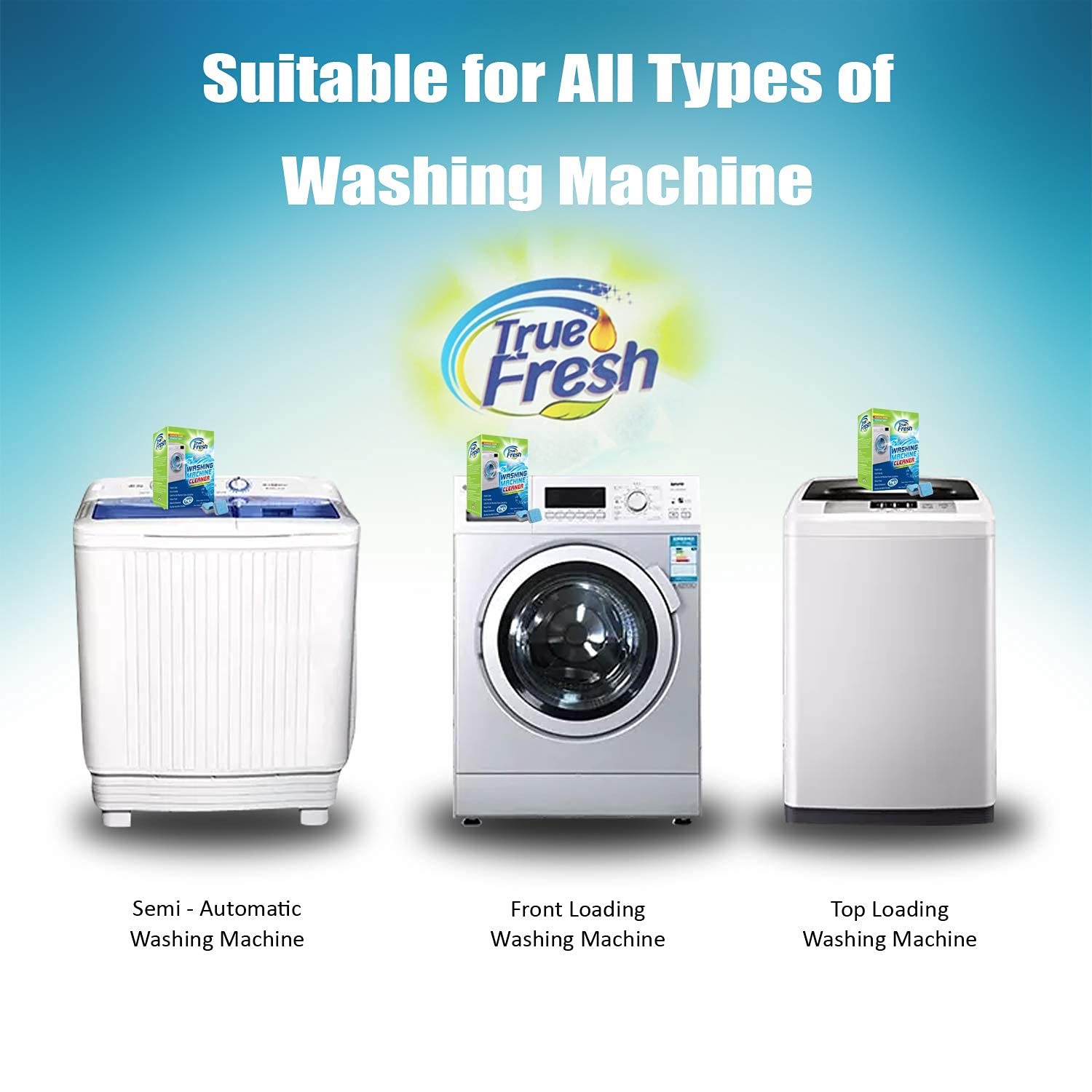 Washing Machine Cleaner Tablets – 25-Pack Deep Cleaning for Front Loader, Top…