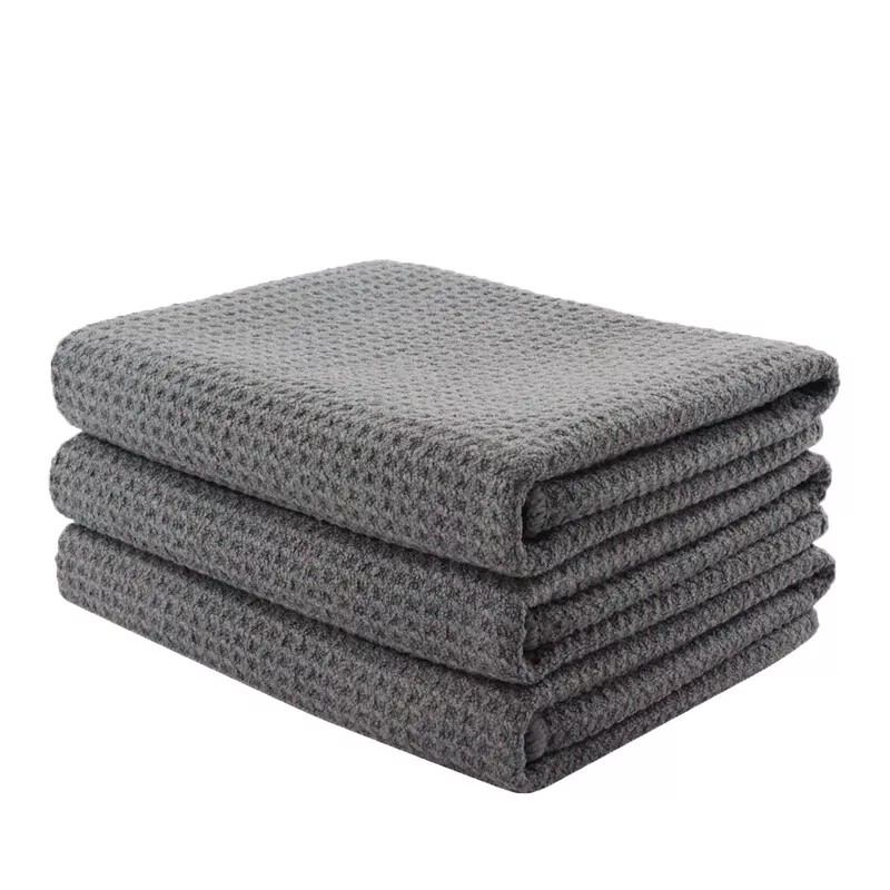 3 Pcs Microfiber Waffle Weave Glass Window Auto Home Cleaning Towel 24×16 inch