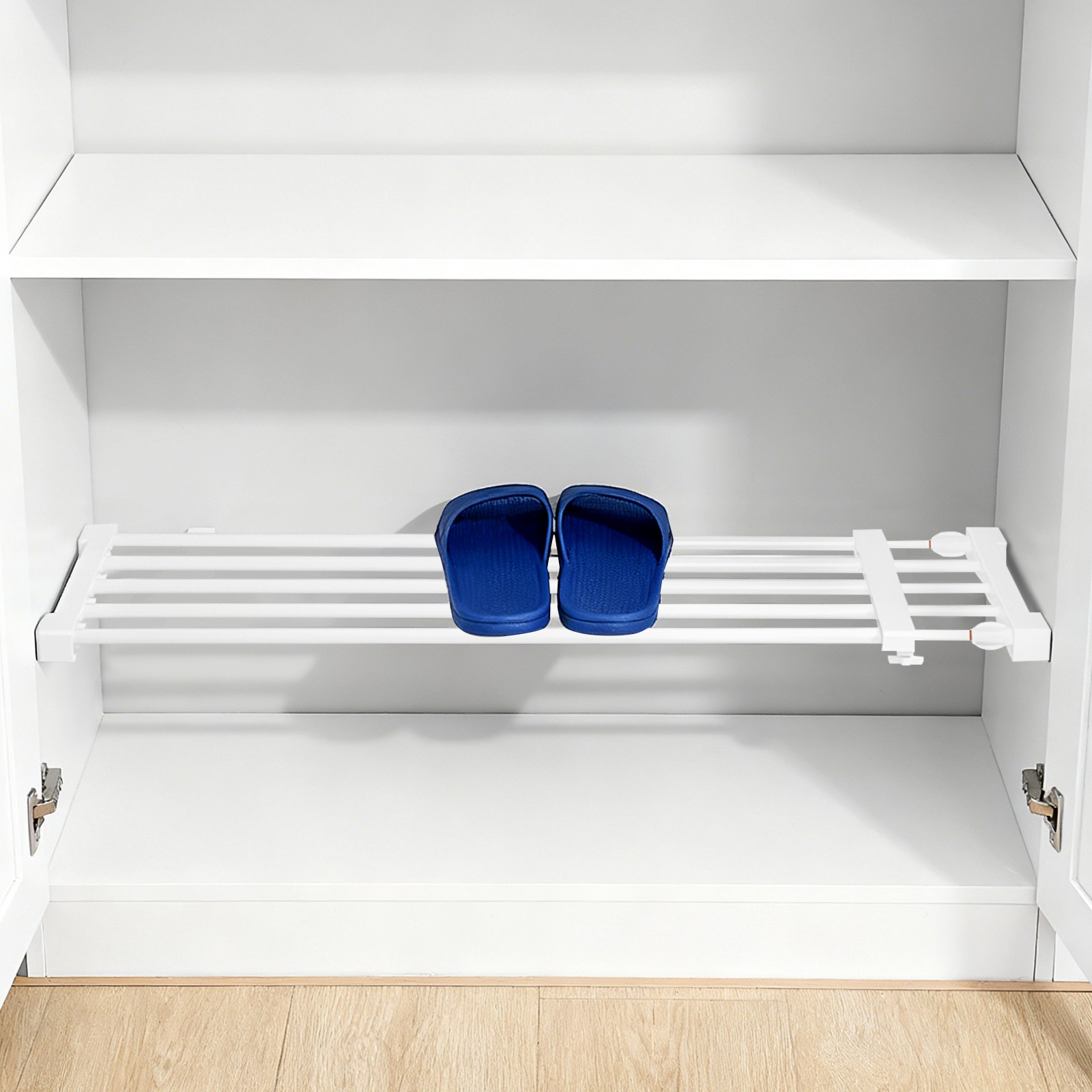Expandable Closet Tension Shelf 19.69-31.5in Adjustable Wardrobe Divider Storage