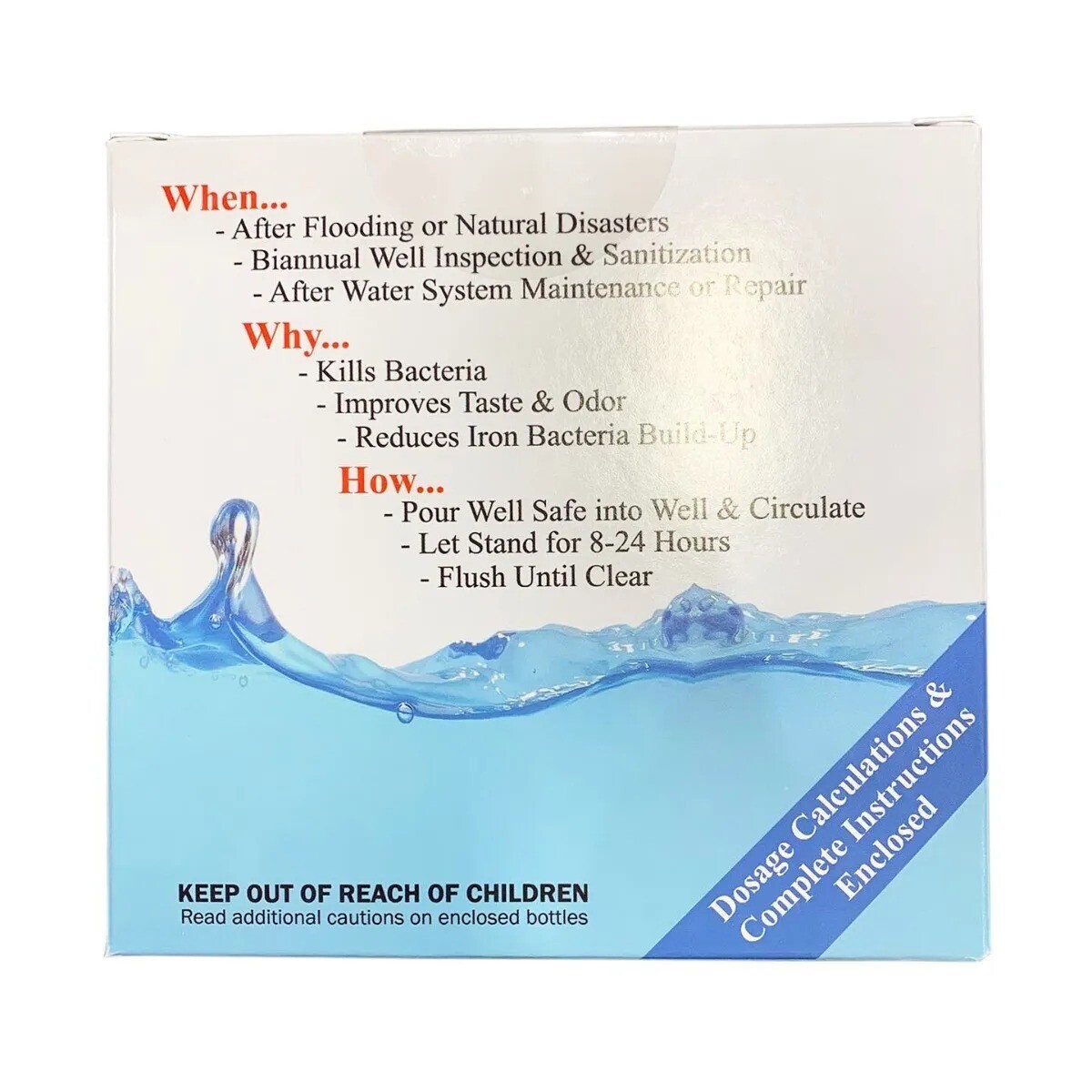 Well-Safe C21000 Well Sanitizer Pack (2x 8 oz. Bottles)