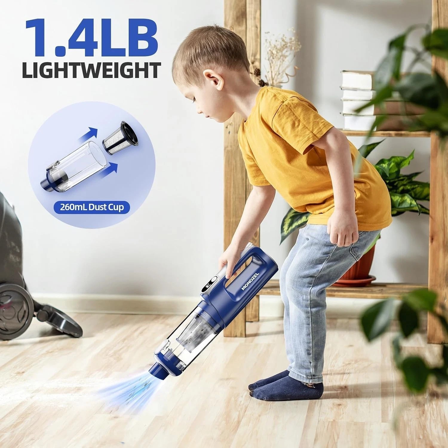 Handheld Vacuum with 7800mAh Battery & LED Light