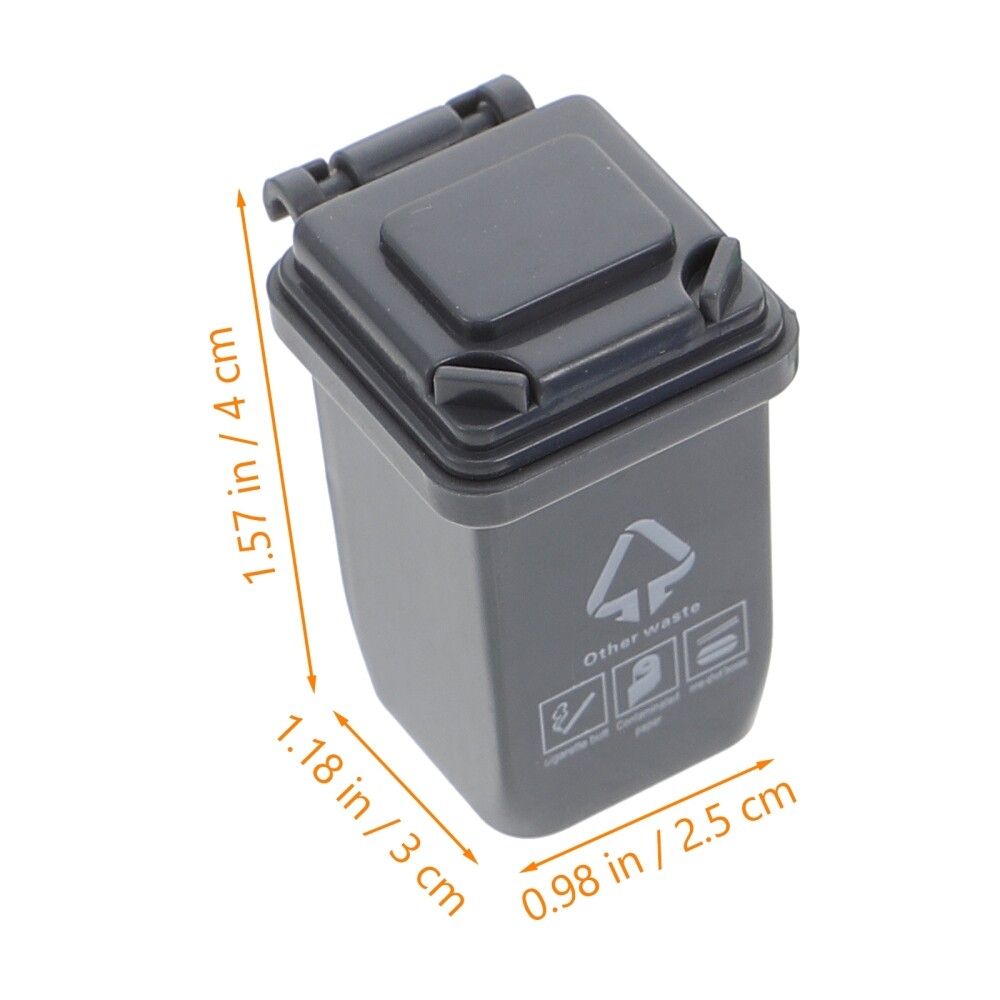 5 Pcs Tiny Trash Can Miniature Trash Can Sorting Garbage Can Small Trash Can