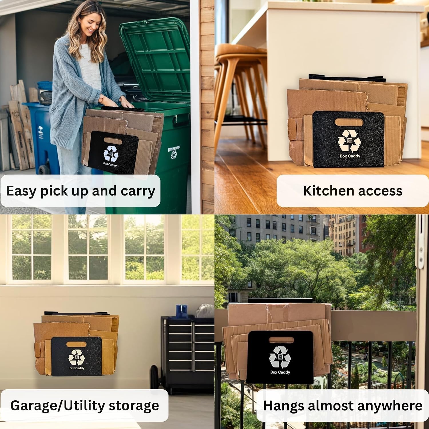 Durable Self-Standing Cardboard Storage Bin – Eliminate Clutter, Eco-Friendly