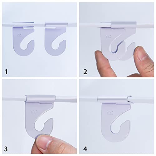 OALEN 20 Drop Ceiling Hooks for Classrooms & Offices, White Assorted Colors