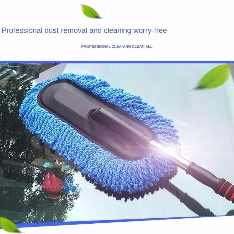 Car Cleaning Duster Microfiber Large Home Wax Treated Plastic Handle Brush